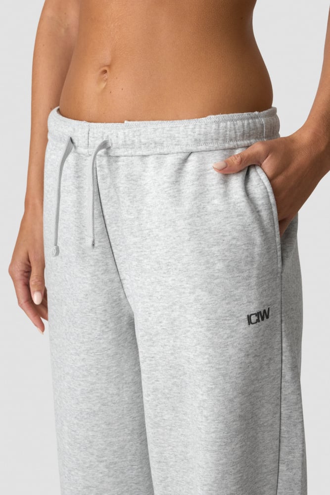 ICIW Everyday Straight Leg Sweat Pants W Light Grey Melange