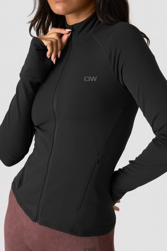 ICIW Sculpt Zip Long Sleeve Black