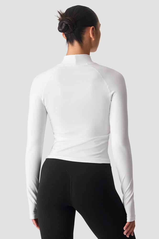 ICIW Smooth Seamless 1/2 Zip W white snow