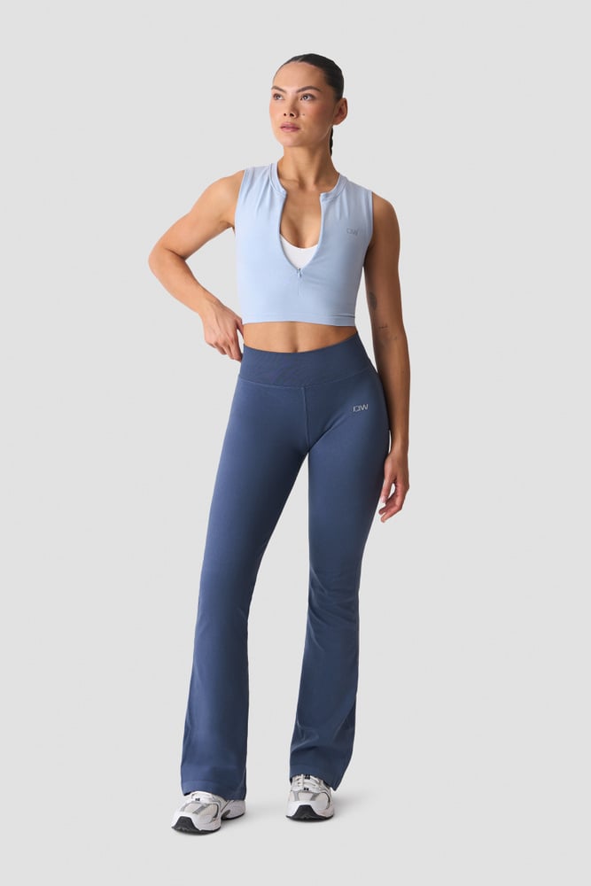 ICIW Smooth Seamless Flared Tights W Dusty Twilight Blue