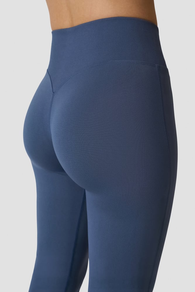 ICIW Smooth Seamless Flared Tights W Dusty Twilight Blue