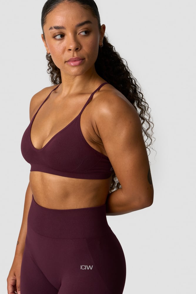 ICIW Smooth Seamless Strappy Sports Bra Dark Mahogany