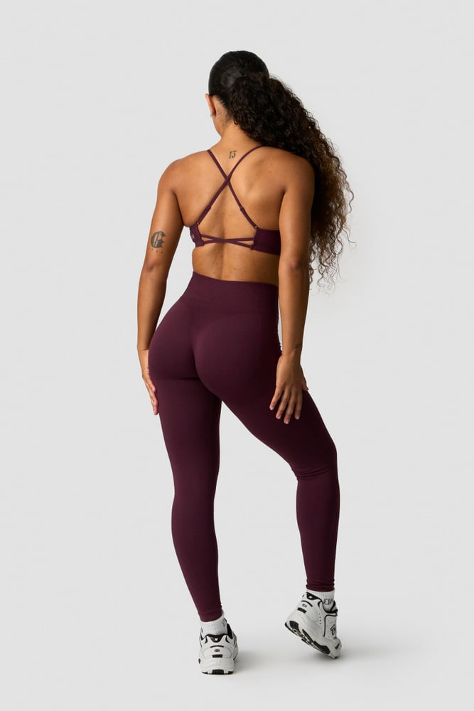 ICIW Smooth Seamless Strappy Sports Bra Dark Mahogany