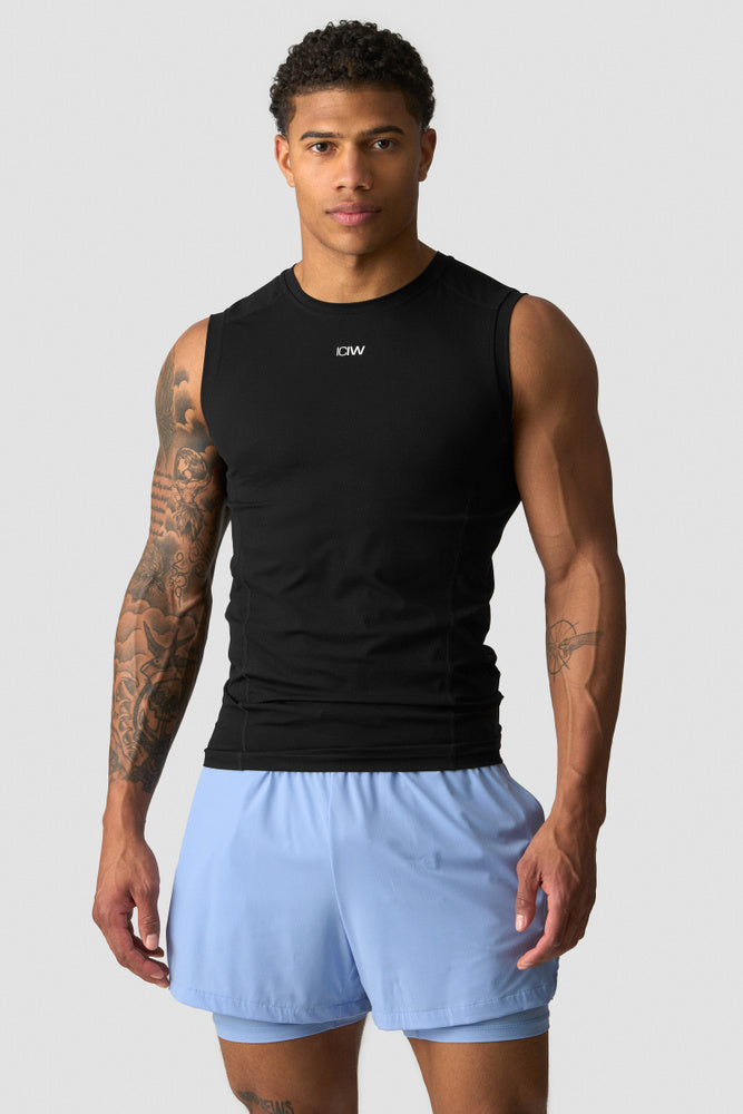 ICIW Ignite Muscle Fit Tank Top M Black