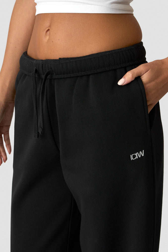 ICIW Everyday Straight Leg Sweatpants W Black