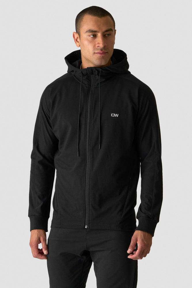ICIW Activity Zip Hoodie M Black – Träningshoodie för herr i svart