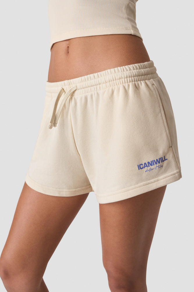 ICIW Everyday Terry Mid Shorts Cream