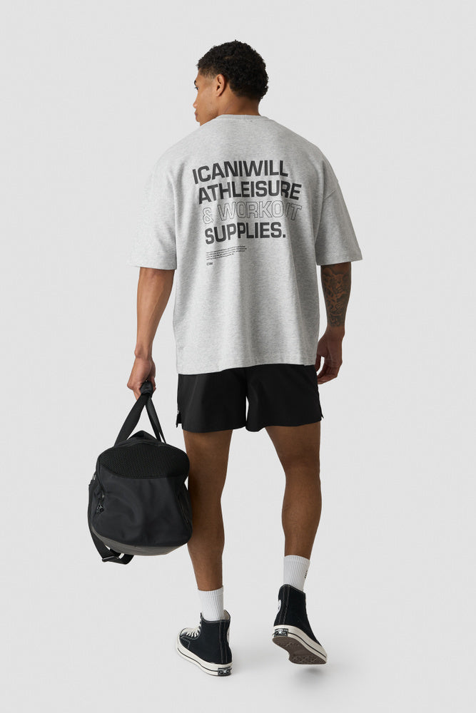 ICIW Everyday Oversized Terry T-shirt M Light Grey Melange