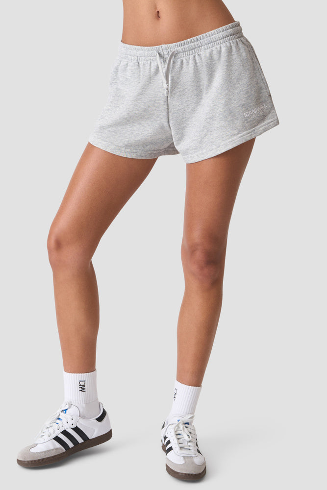 ICIW Everyday Terry Mid Shorts W Light Grey Melange
