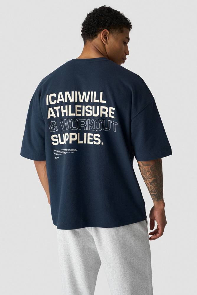 ICIW Everyday Oversized Terry T-shirt M Midnight Blue