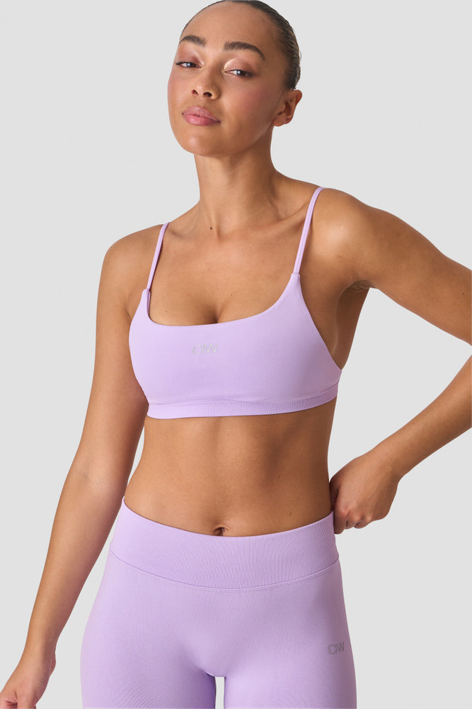 ICIW Smooth Seamless Open-Back Sports Bra Pastel Lilac