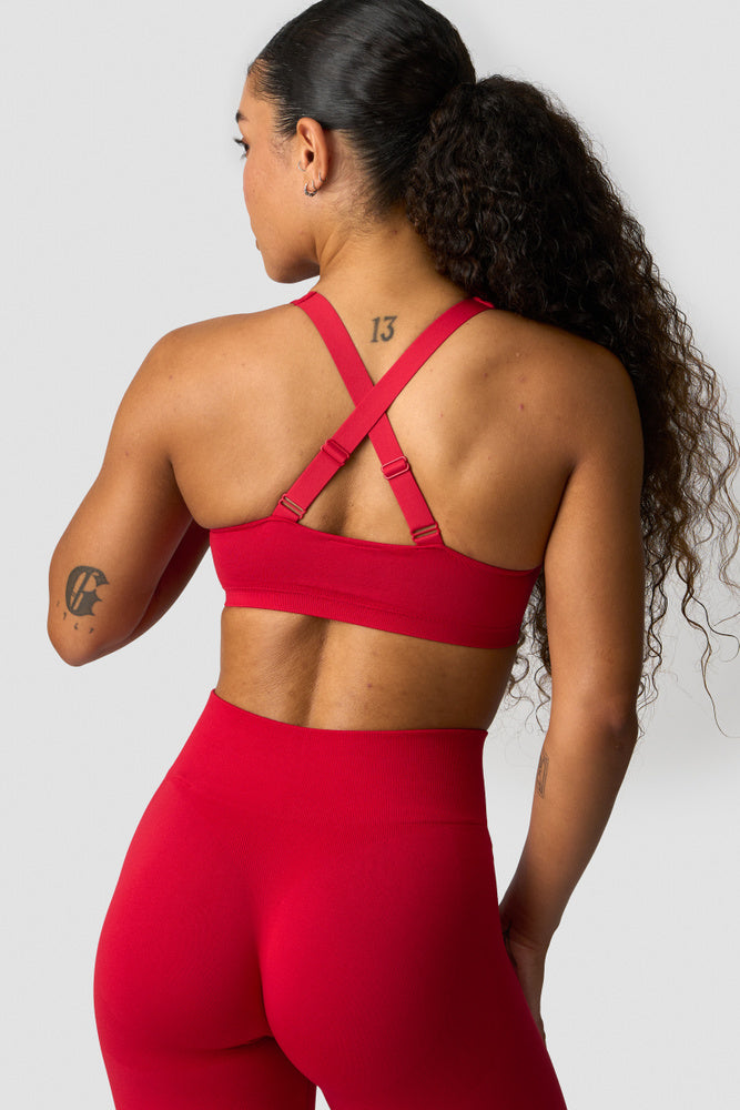 ICIW Smooth Seamless Sports Bra Red Cherry