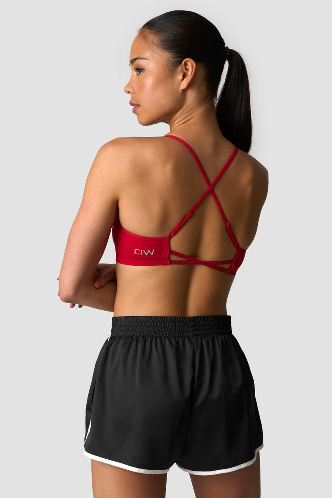 ICIW Smooth Seamless Strappy Sports Bra Red Cherry