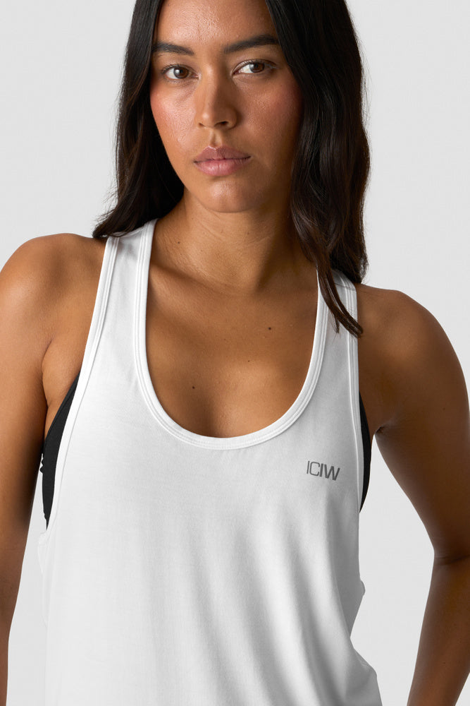 ICIW Everyday Racerback Tank Top White