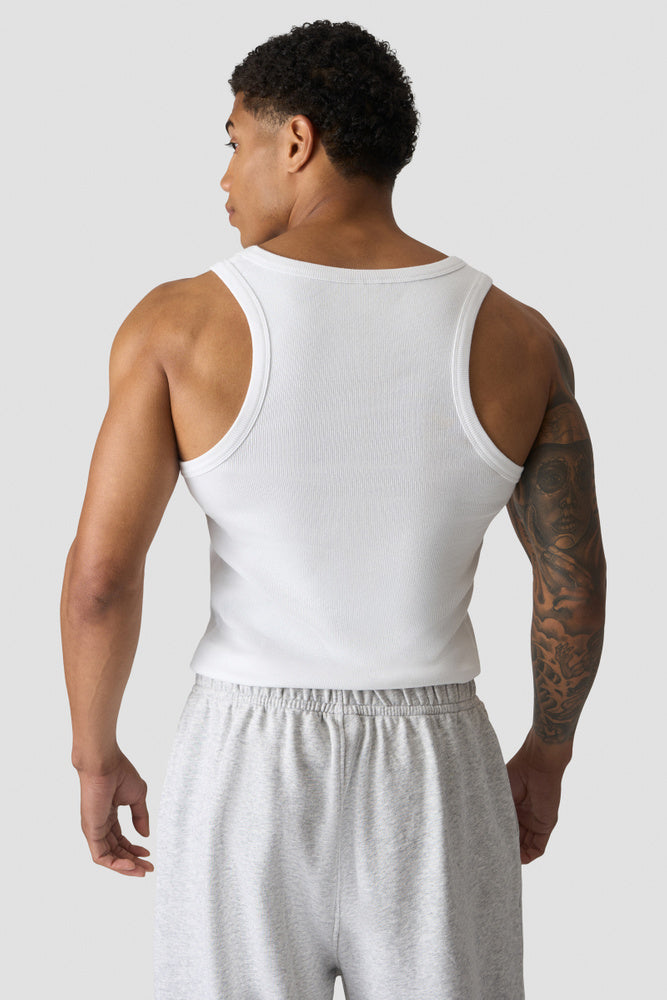 ICIW Grit Ribbed Tank M white snow