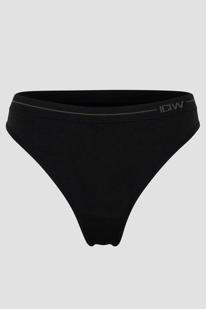 ICIW Everyday Seamless Thong 2-pack Black/White