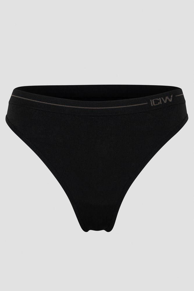 ICIW Everyday Seamless Thong 2-pack Black/White