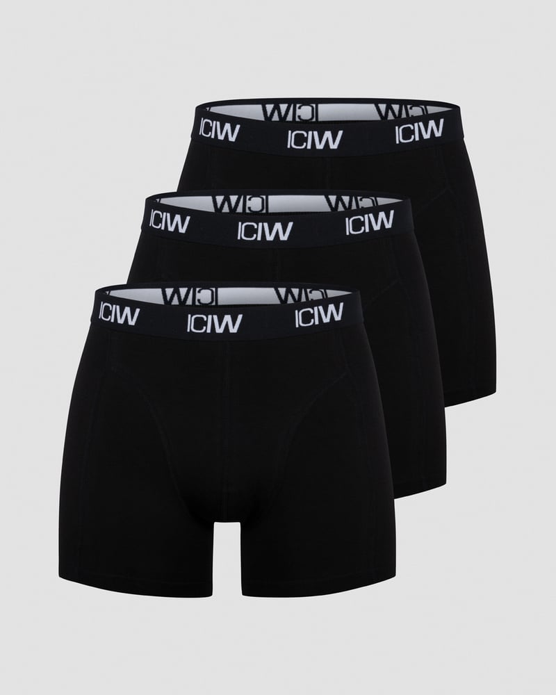 ICIW Boxer 3-pack Black – Herr boxershorts i svart 3-pack