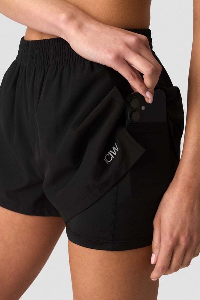 ICIW Mirage Cardio 2-in-1 Shorts W Black