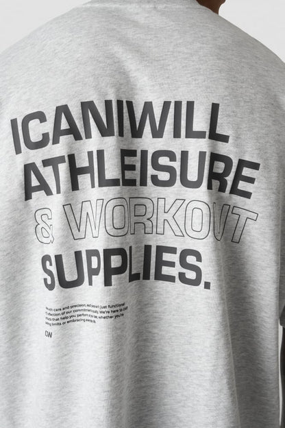 ICIW Everyday Oversized Terry T-shirt M Light Grey Melange
