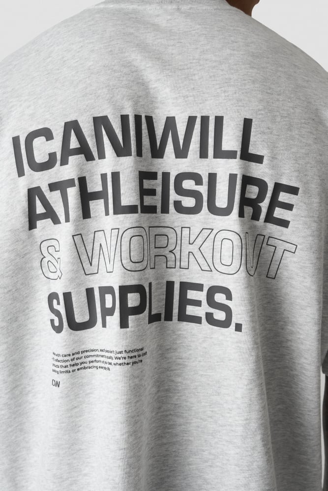 ICIW Everyday Oversized Terry T-shirt M Light Grey Melange