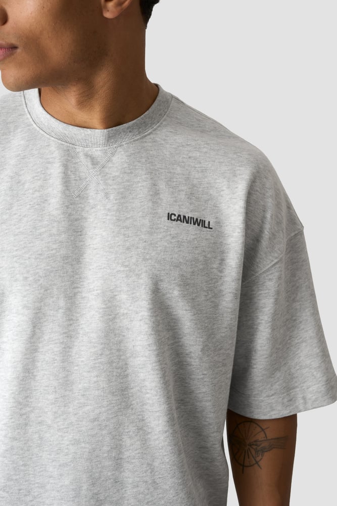 ICIW Everyday Oversized Terry T-shirt M Light Grey Melange