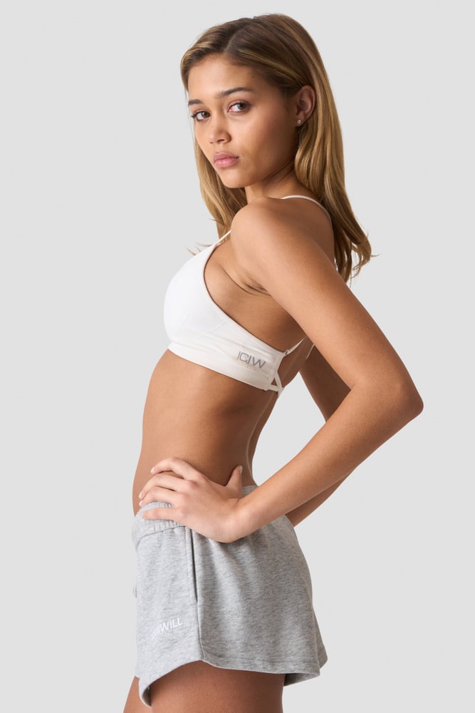 ICIW Everyday Terry Mid Shorts W Light Grey Melange