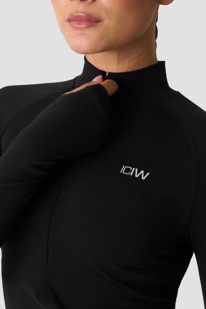 ICIW Smooth Seamless 1/2 Zip Black