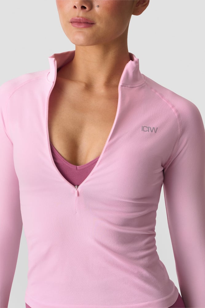 ICIW Smooth Seamless 1/2 Zip W Lady Pink