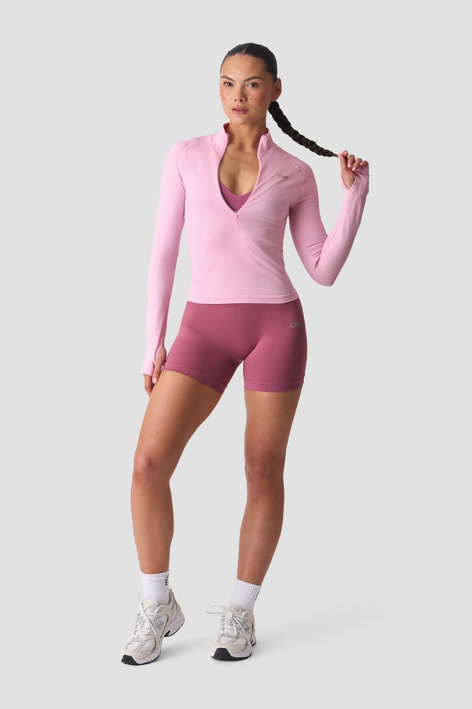 ICIW Smooth Seamless 1/2 Zip W Lady Pink