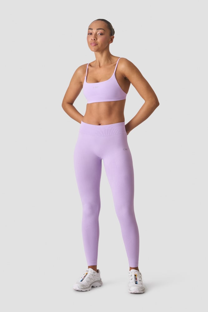 ICIW Smooth Seamless Open-Back Sports Bra Pastel Lilac