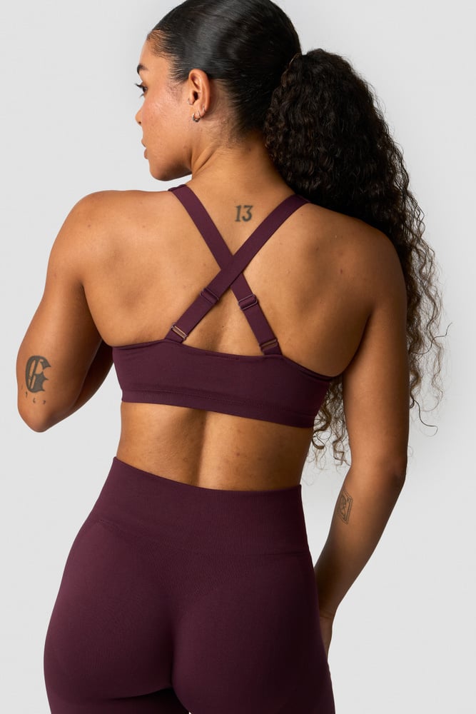 ICIW Smooth Seamless Sports Bra Dark Mahogany