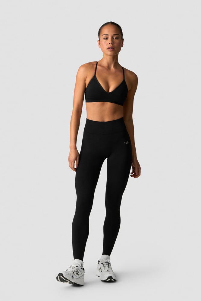 ICIW Smooth Seamless Strappy Sports Bra Black
