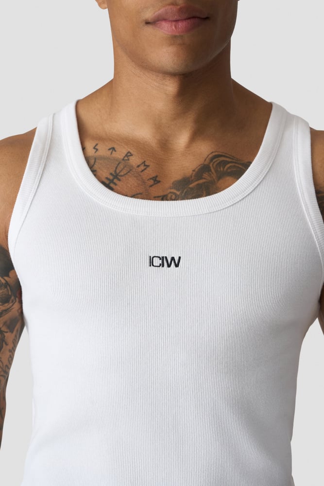 ICIW Grit Ribbed Tank M white snow