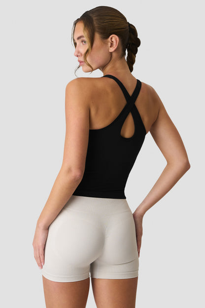 ICIW Sculpt Seamless V-neck Tank Black