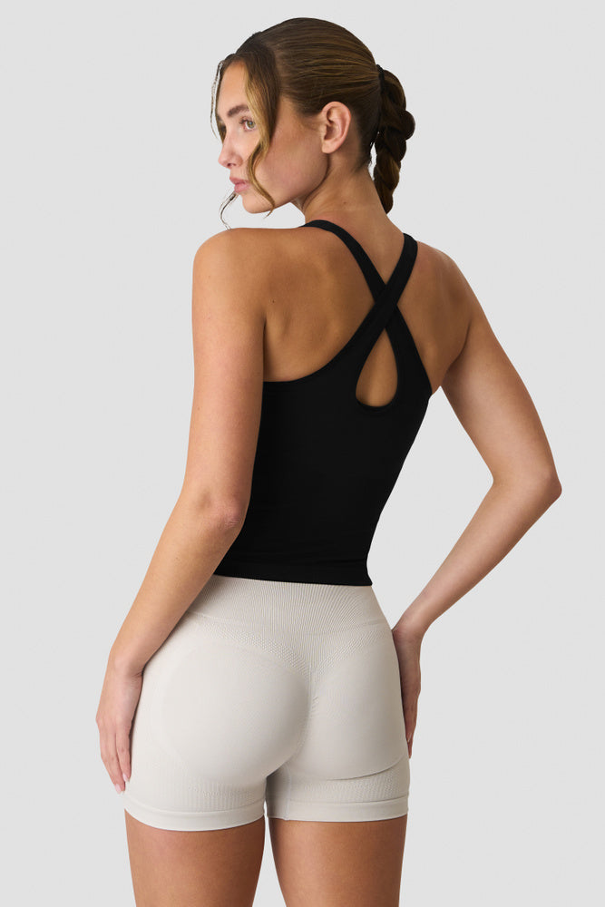ICIW Sculpt Seamless V-neck Tank Black