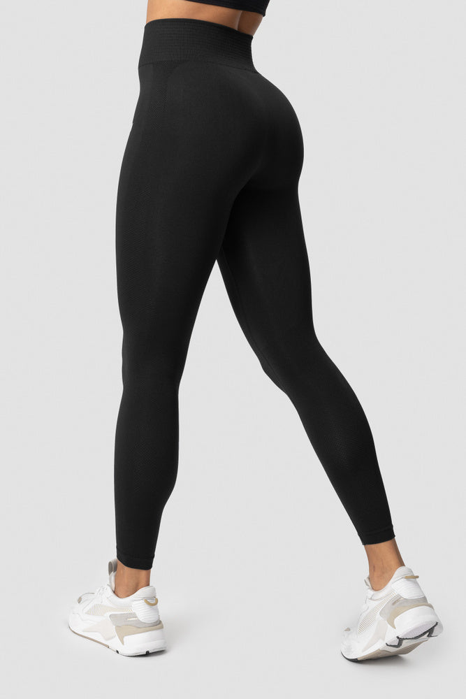 ICIW Define Seamless Tights Black – Sömlösa tights med hög midja i svart
