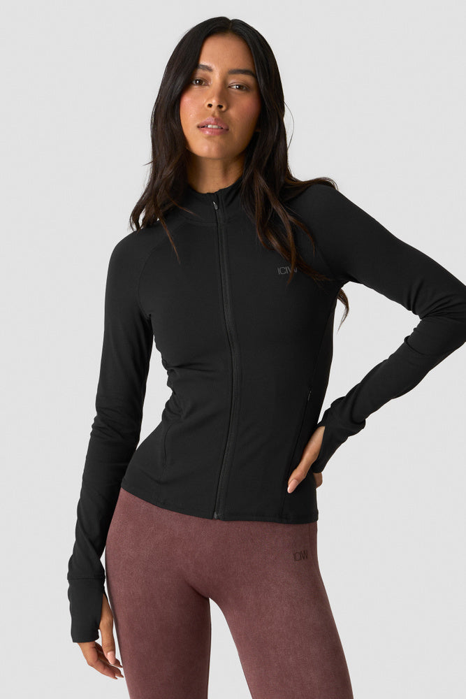ICIW Sculpt Zip Long Sleeve Black