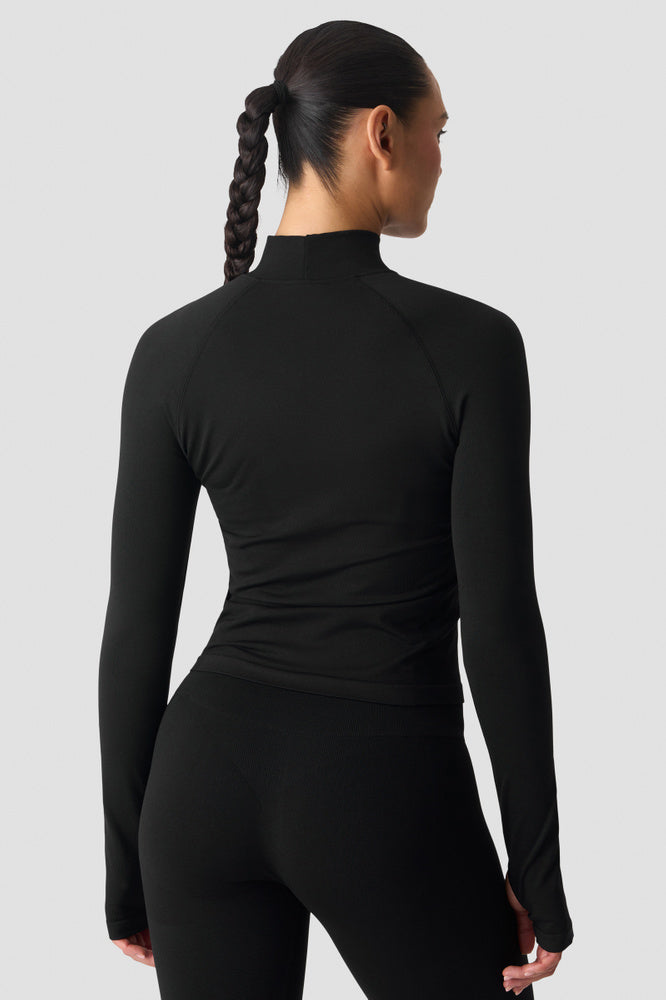ICIW Smooth Seamless 1/2 Zip Black