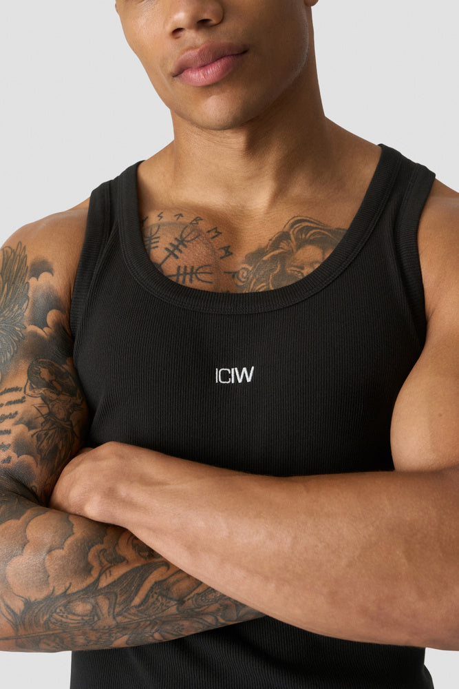 ICIW Grit Ribbed Tank M Black