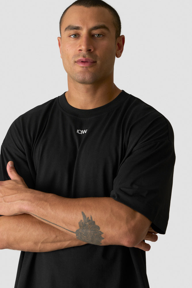 ICIW Everyday Oversized Cotton T-shirt M Black