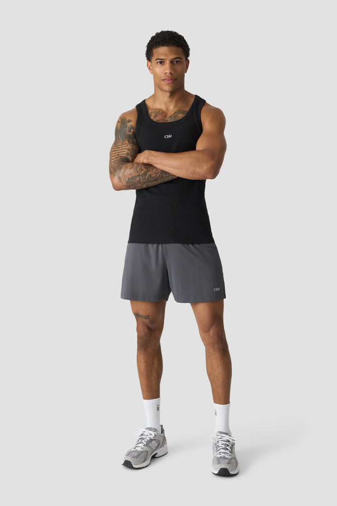 ICIW Grit Ribbed Tank M Black