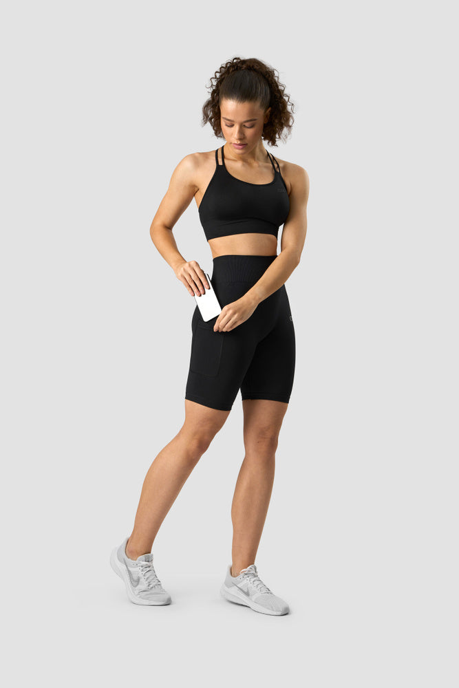 ICIW Define Seamless Pocket Biker Shorts Black