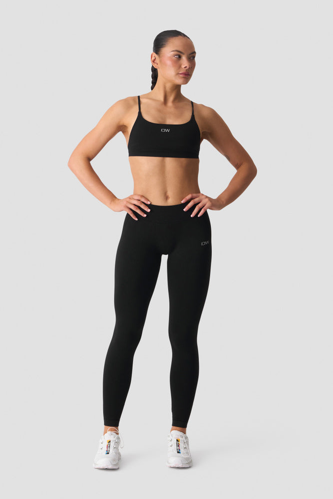 ICIW Smooth Seamless Open-Back Sports Bra Black