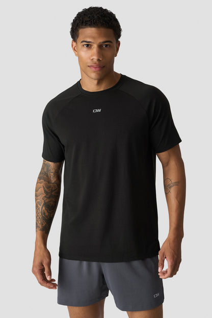 ICIW Stride Raglan Tee Dri-Release Black