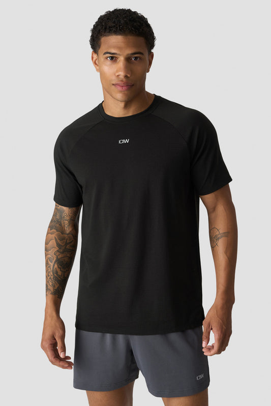 ICIW Stride Raglan Tee Dri-Release Black