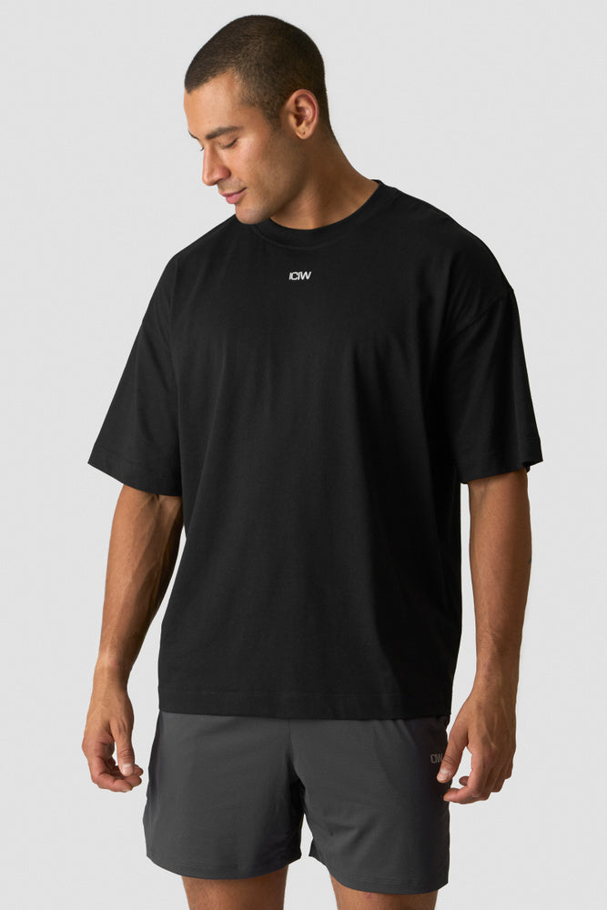 ICIW Everyday Oversized Cotton T-shirt M Black
