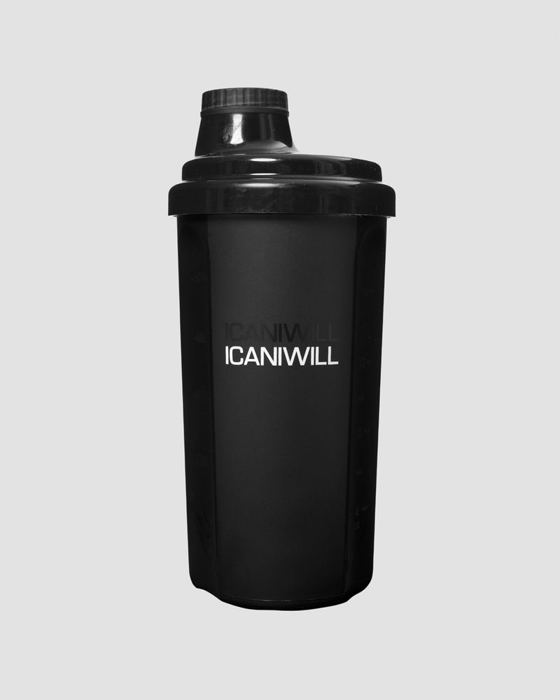 ICANIWILL Shaker 500ml Black – Proteinshaker i svart