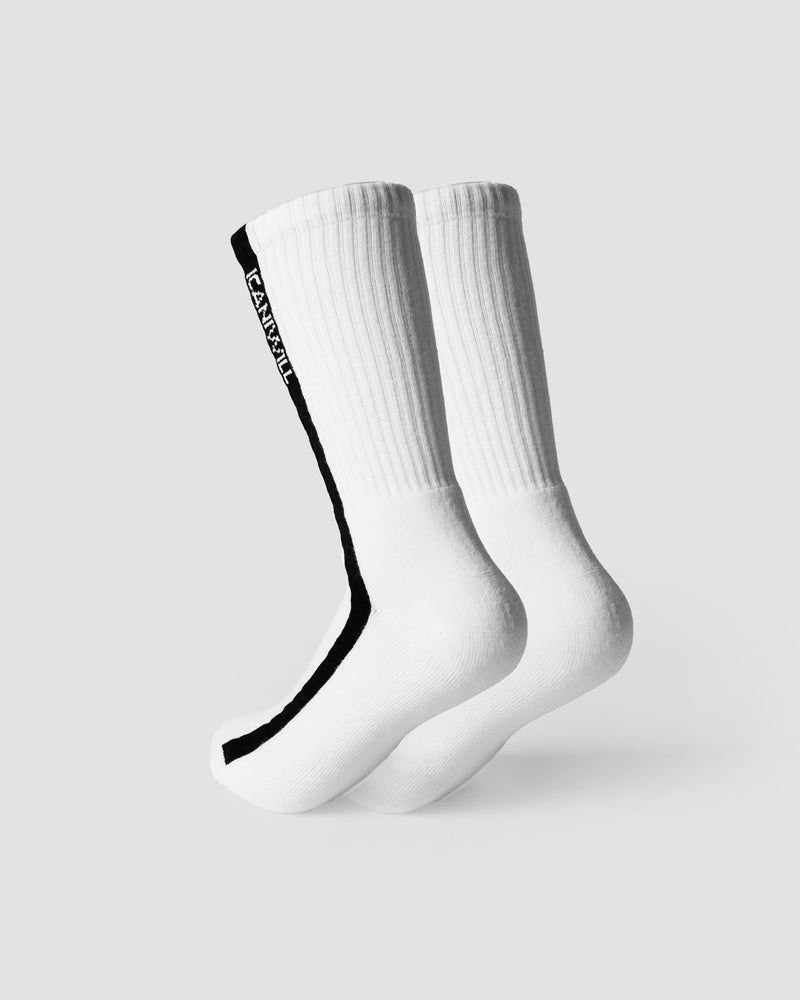 ICIW Vertical Striped Socks 2-pack Black – Randiga strumpor i svart