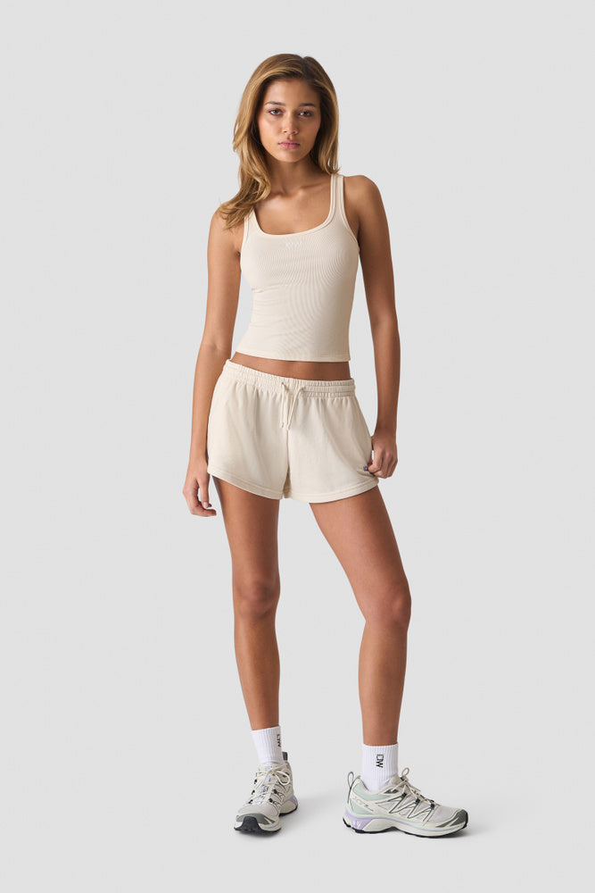 ICIW Everyday Terry Mid Shorts Cream